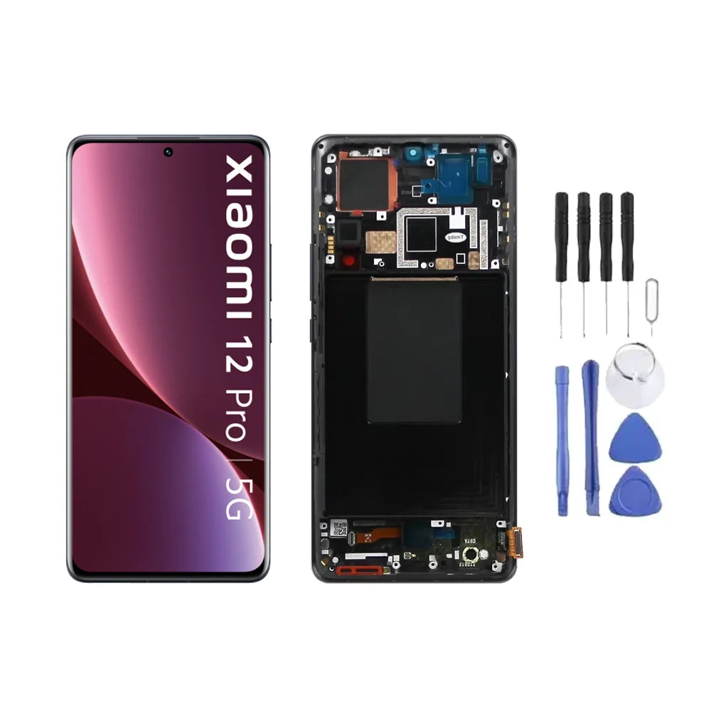 Chassis + Ecran LCD AMOLED + Vitre pour Xiaomi 12 Pro + Kit d'outils