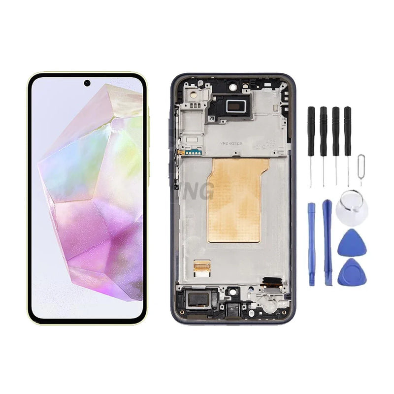 Chassis + Ecran LCD + Vitre pour Samsung Galaxy A35 5G (A356) + Kit d'outils