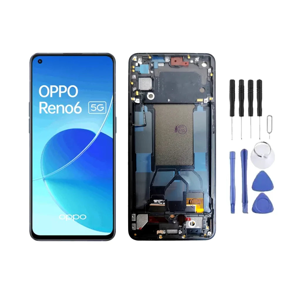 Chassis + Ecran LCD + Vitre pour Oppo Reno 6 5G + Kit d'outils