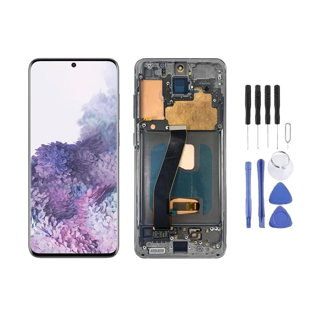 Chassis + Ecran LCD AMOLED + Vitre pour Samsung Galaxy S20 5G (G981) + Kit Outils
