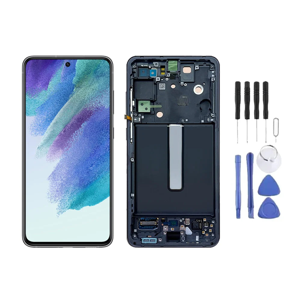 Chassis + Ecran LCD AMOLED + Vitre pour Samsung Galaxy S21 FE (G990) + Kit Outils