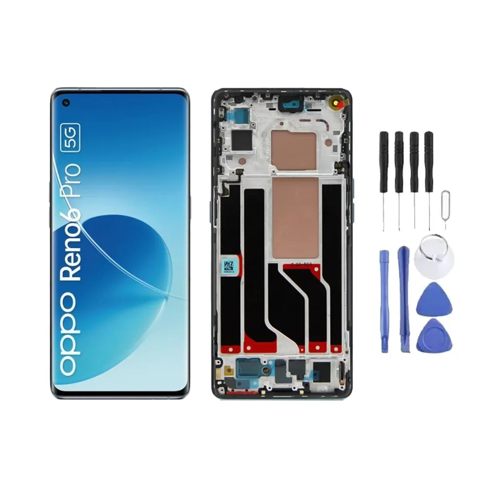 Chassis + Ecran LCD + Vitre pour Oppo Reno 6 Pro 5G + Kit d'outils