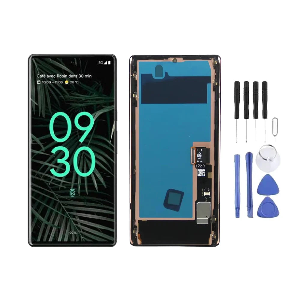 Ecran LCD AMOLED complet avec support + Vitre pour Google Pixel 6 Pro + Kit d'outils