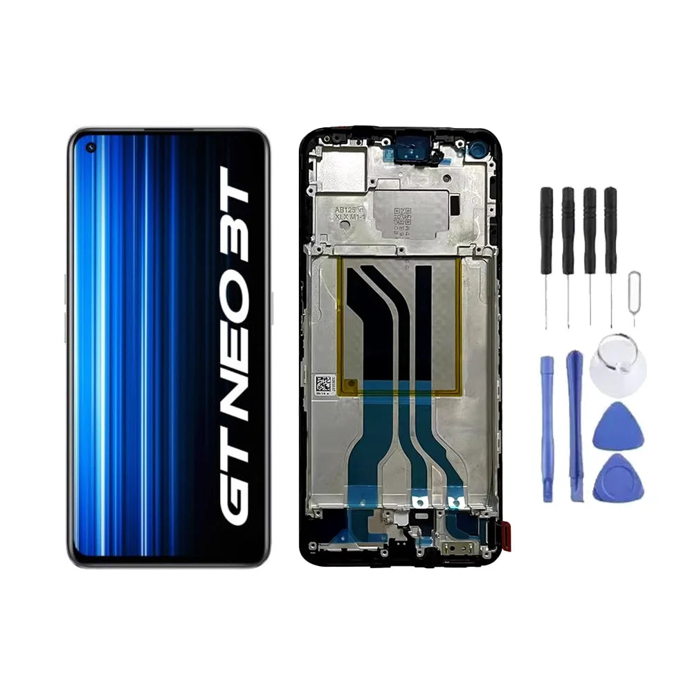 Chassis + Ecran LCD OLED + Vitre pour Realme GT Neo 3T + Kit d'outils
