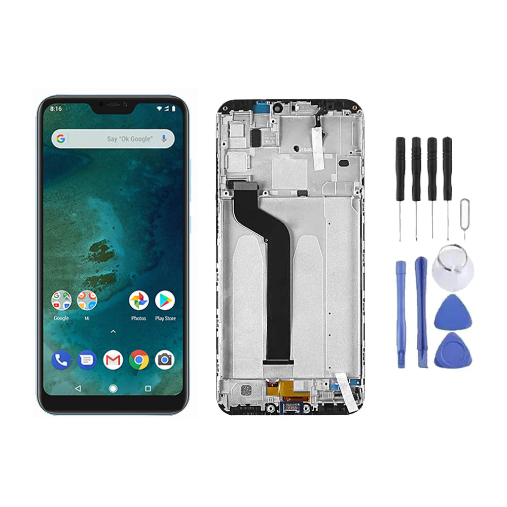 Chassis + Ecran LCD + Vitre pour Xiaomi Mi A2 Lite + Kit d'outils