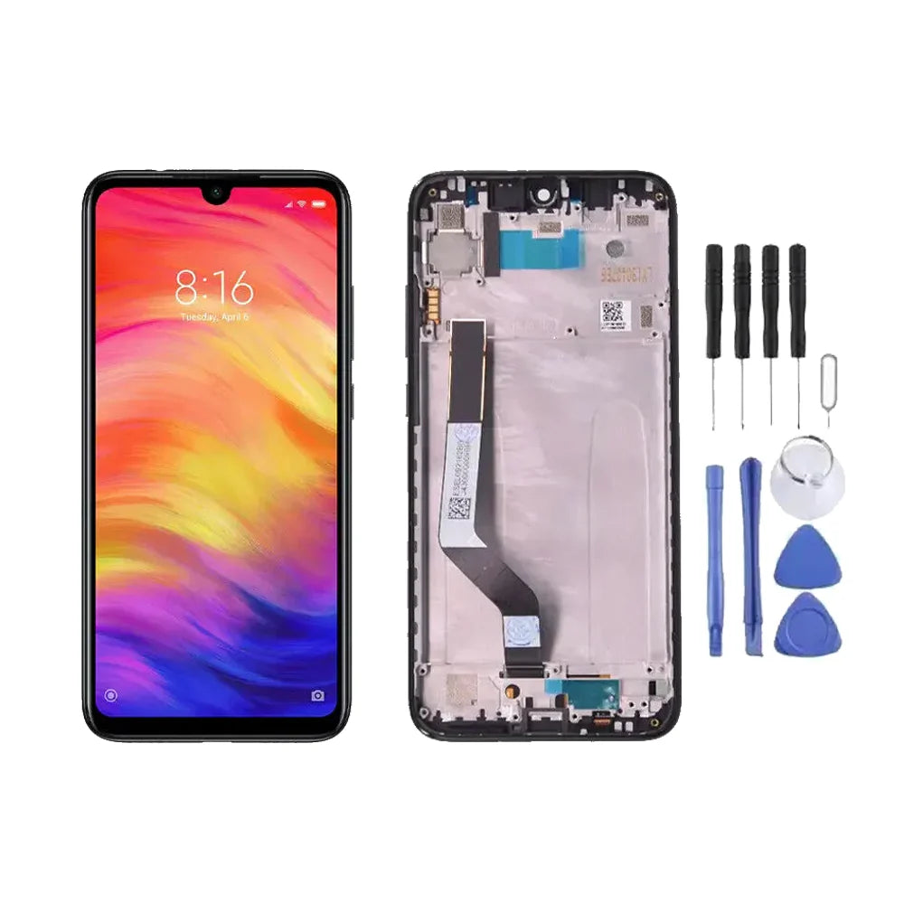 Chassis + Ecran LCD + Vitre pour Xiaomi Redmi Note 7 + Kit d'outils