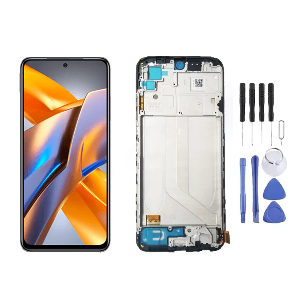 Chassis + Ecran LCD + Vitre pour Xiaomi Poco M5S + Kit d'outils