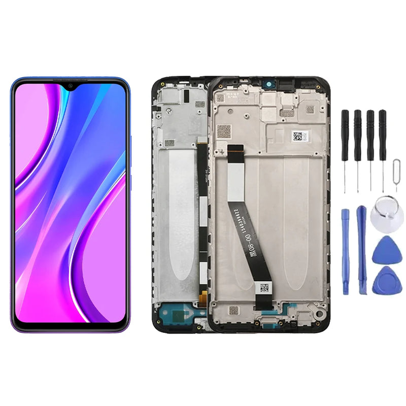 Chassis + Ecran LCD + Vitre pour Xiaomi Redmi 9A + Kit d'outils