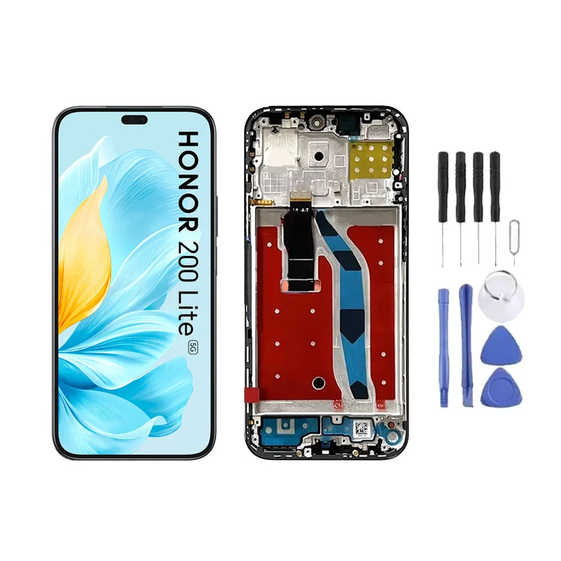 Chassis + Ecran LCD AMOLED + Vitre pour Honor 200 Lite + Kit Outils