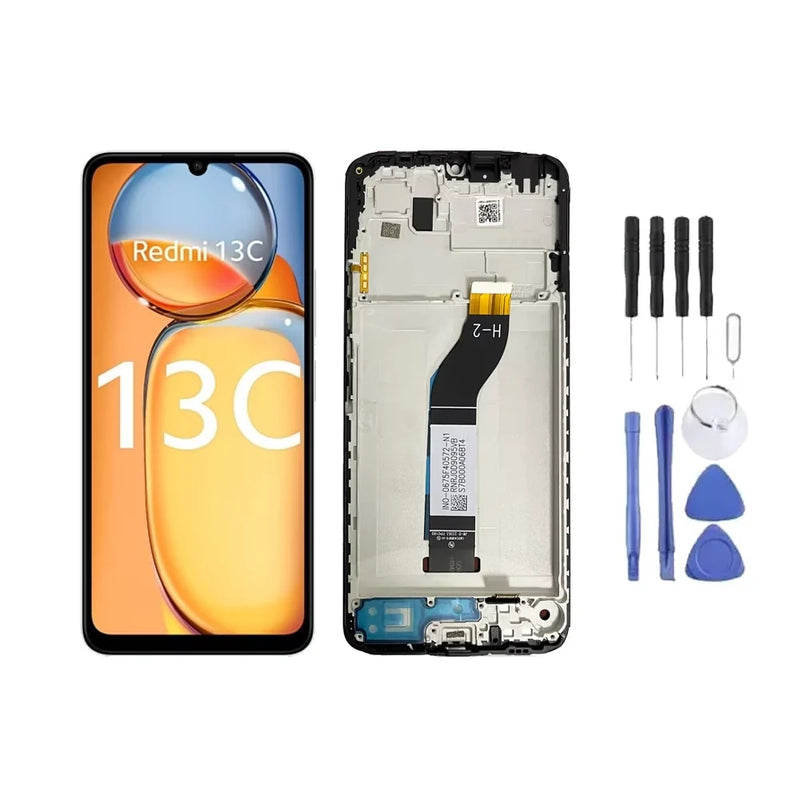Chassis + Ecran LCD + Vitre pour Xiaomi Redmi 13C + Kit d'outils